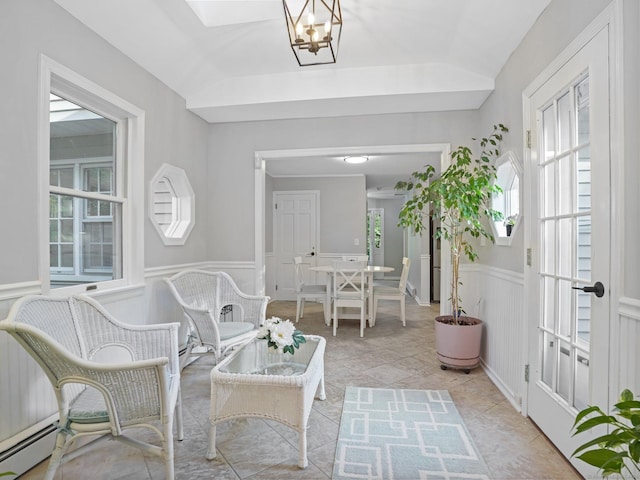 44 Buckingham Ridge Rd, Wilton, CT 06897 - sunroom / solarium with a chandelier and baseboard heating