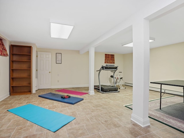 44 Buckingham Ridge Rd, Wilton, CT 06897 - workout room featuring baseboards