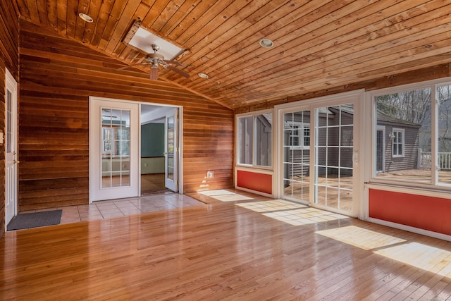 unfurnished sunroom featuring plenty of natural light