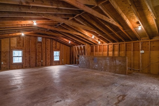 view of attic
