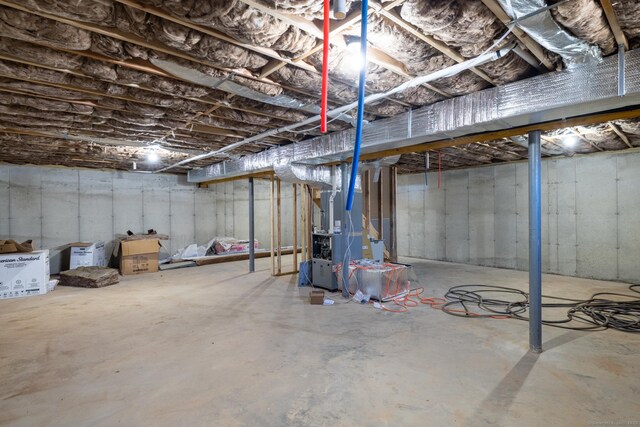 896 E St, Middletown, CT 06457 - unfinished below grade area featuring heating unit