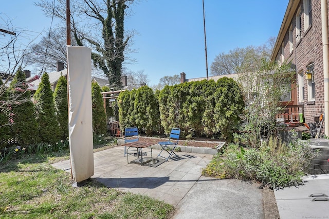 view of patio with central air condition unit