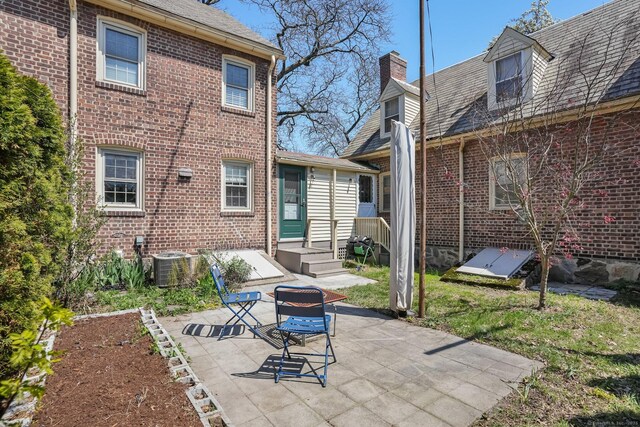 view of patio featuring central air condition unit