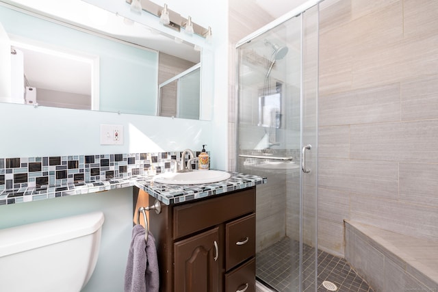 206 New Rd, Avon, CT 06001 - bathroom featuring vanity, toilet, and a stall shower