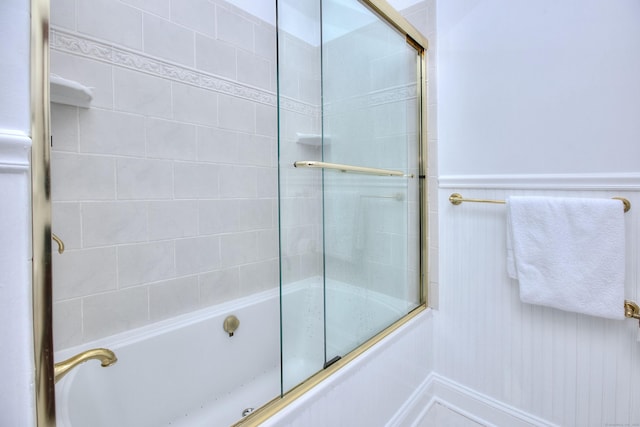 33 Pequot Trl, Westport, CT 06880 - full bathroom featuring bath / shower combo with glass door