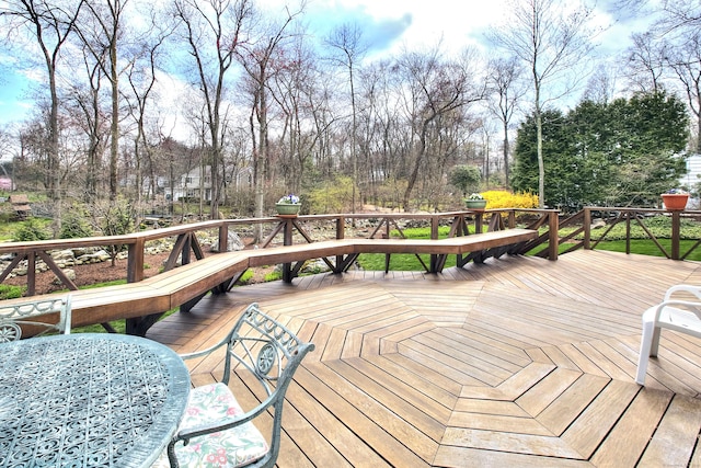 33 Pequot Trl, Westport, CT 06880 - deck with view of scattered trees