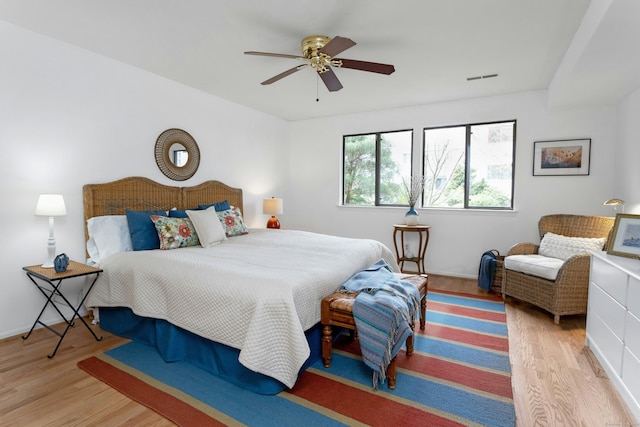 201 Rowayton Woods Dr Unit 201, Norwalk, CT 06854 - bedroom featuring wood finished floors, visible vents, and ceiling fan