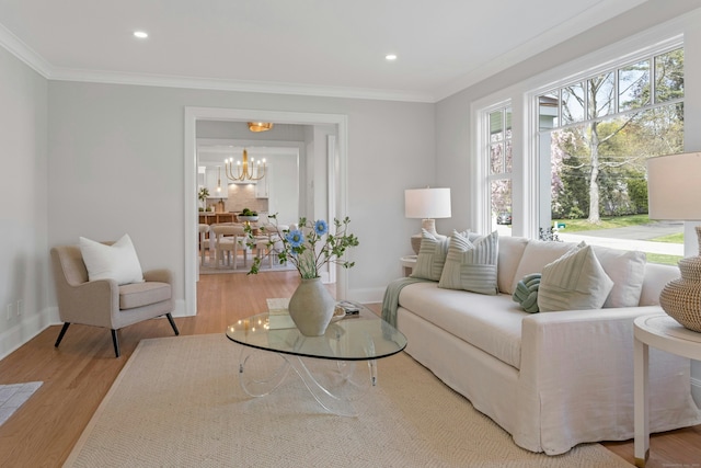 4 Rabbit Ln, Darien, CT 06820 - living room with wood finished floors, ornamental molding, and an inviting chandelier
