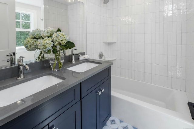 4 Rabbit Ln, Darien, CT 06820 - full bathroom with  shower combination, a sink, and double vanity