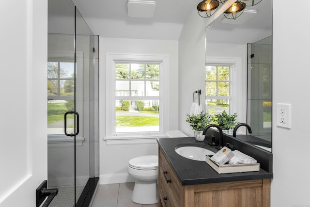 4 Rabbit Ln, Darien, CT 06820 - bathroom with a wealth of natural light, vanity, and tile patterned flooring
