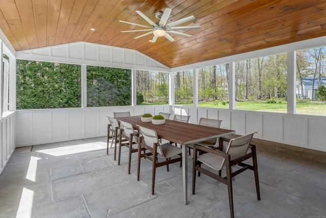 4 Rabbit Ln, Darien, CT 06820 - sunroom / solarium featuring a ceiling fan and outdoor dining space