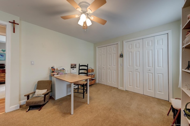 531 Oxbow Dr, Torrington, CT 06790 - carpeted office space with ceiling fan