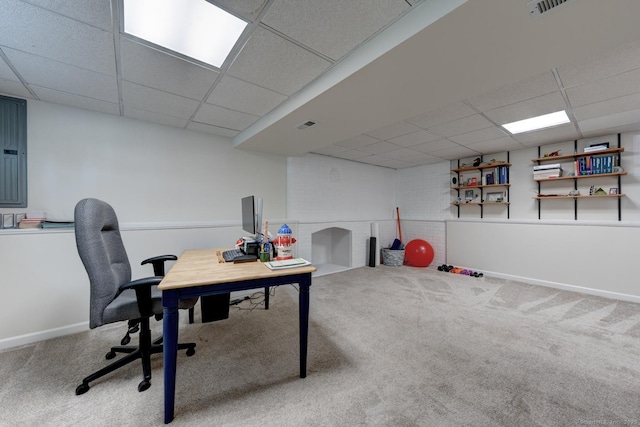 531 Oxbow Dr, Torrington, CT 06790 - carpeted office space featuring a drop ceiling and baseboards