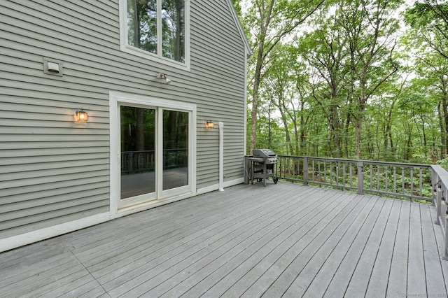 615 Jackson St, Thomaston, CT 06787 - wooden terrace with area for grilling