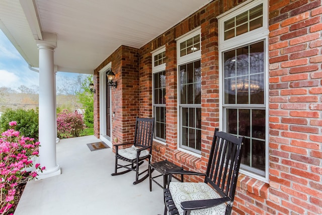 view of patio with covered porch