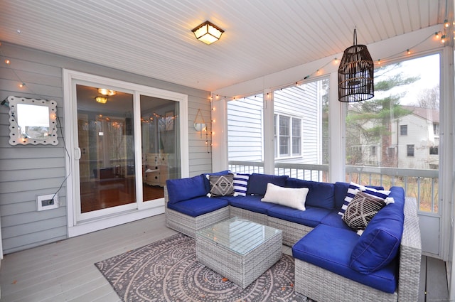 187 Hollister Dr, Avon, CT 06001 - sunroom featuring outdoor lounge area