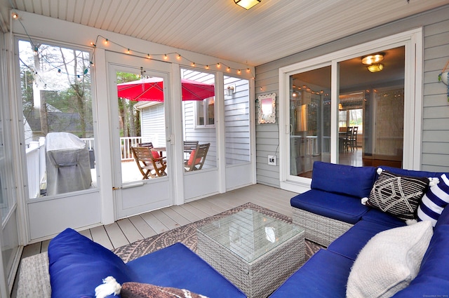 187 Hollister Dr, Avon, CT 06001 - sunroom featuring outdoor lounge area