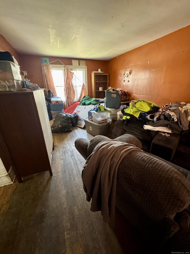 bedroom featuring hardwood / wood-style flooring