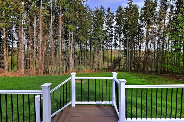 245 Paradise Ave, Hamden, CT 06514 - wooden terrace featuring a lawn