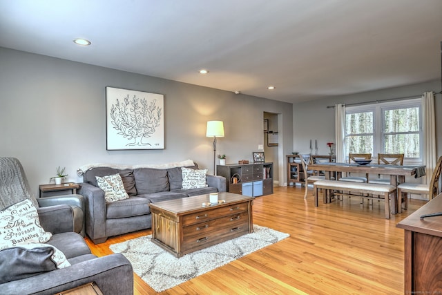 245 Paradise Ave, Hamden, CT 06514 - living room with recessed lighting and light wood finished floors