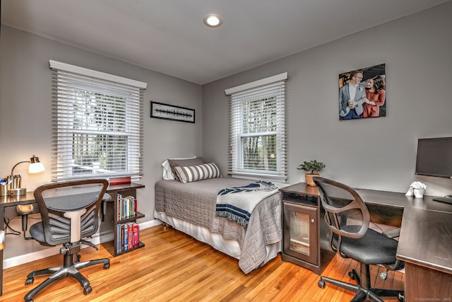 245 Paradise Ave, Hamden, CT 06514 - bedroom featuring recessed lighting, baseboards, multiple windows, and wood finished floors