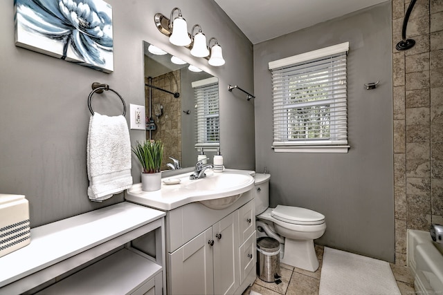 245 Paradise Ave, Hamden, CT 06514 - full bath featuring vanity, tile patterned flooring, toilet, and bathing tub / shower combination