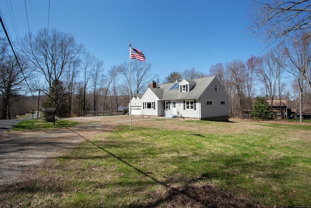 95 Hop Brook Rd, Simsbury, CT 06070 - rear view of house with a yard and a chimney