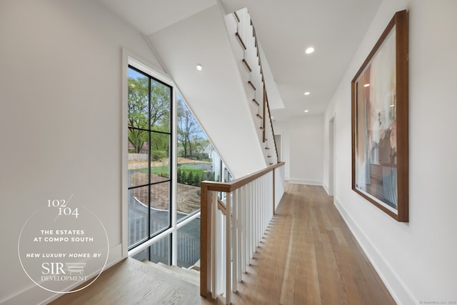 102 Compo Rd S, Westport, CT 06880 - corridor with recessed lighting, baseboards, and wood finished floors