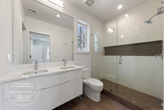 102 Compo Rd S, Westport, CT 06880 - bathroom with a shower stall, visible vents, and a sink