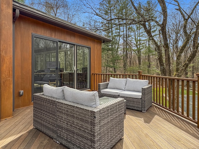 18 Cardinal Rd, Weston, CT 06883 - wooden terrace featuring an outdoor hangout area
