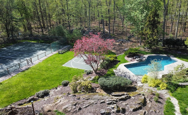 18 Cardinal Rd, Weston, CT 06883 - view of pool featuring basketball hoop