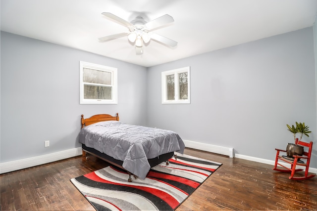 594 Barrack Hill Rd, Ridgefield, CT 06877 - bedroom featuring a baseboard radiator, baseboards, and hardwood / wood-style floors