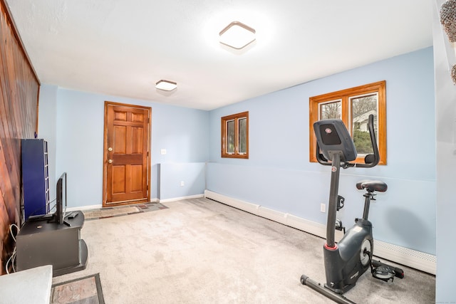 594 Barrack Hill Rd, Ridgefield, CT 06877 - exercise room featuring carpet flooring and baseboards