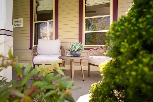 view of patio with covered porch