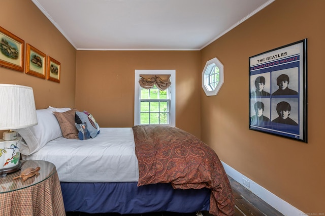 341 Housatonic River Rd, Salisbury, CT 06068 - bedroom with wood finished floors, crown molding, and baseboards