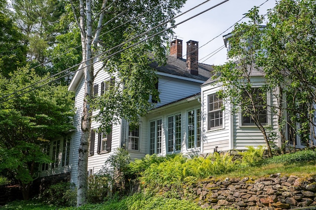 341 Housatonic River Rd, Salisbury, CT 06068 - view of home's exterior featuring a chimney
