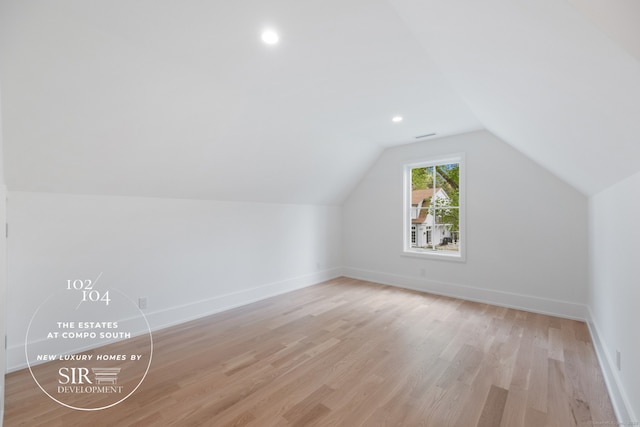 104 Compo Rd S, Westport, CT 06880 - additional living space with light wood-type flooring, baseboards, lofted ceiling, and recessed lighting