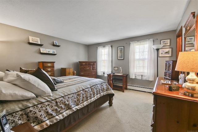 43 Attawanhood Trl, Hebron, CT 06231 - bedroom featuring baseboard heating and light colored carpet