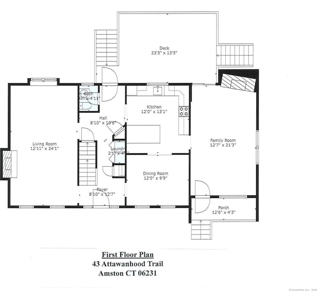 43 Attawanhood Trl, Hebron, CT 06231 - floor plan