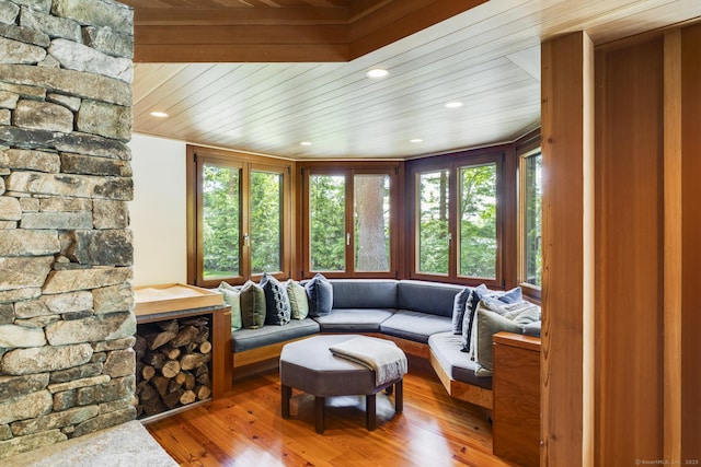 sunroom with plenty of natural light