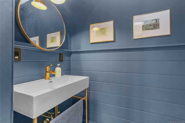 47 Peaceable St, Ridgefield, CT 06877 - bathroom with a decorative wall and a sink