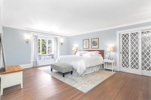 47 Peaceable St, Ridgefield, CT 06877 - bedroom with ornamental molding, wood finished floors, and baseboards