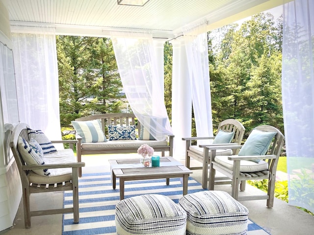 47 Peaceable St, Ridgefield, CT 06877 - sunroom / solarium featuring concrete floors