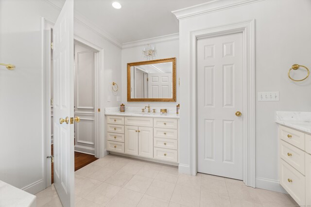 275 Newtown Tpke, Weston, CT 06883 - full bathroom featuring ornamental molding and vanity