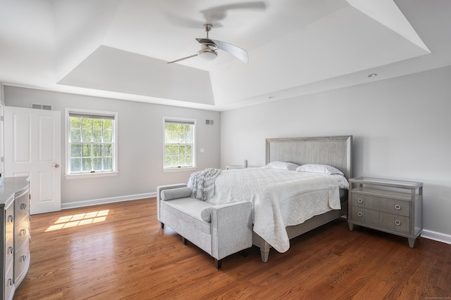 21 Centennial Dr, Danbury, CT 06811 - bedroom featuring a raised ceiling, baseboards, wood finished floors, and visible vents