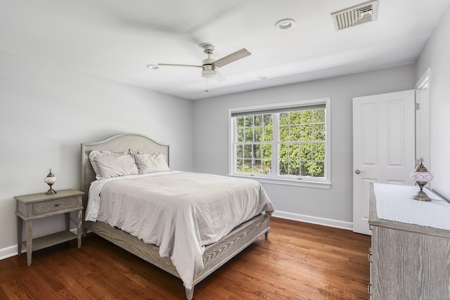 21 Centennial Dr, Danbury, CT 06811 - bedroom featuring ceiling fan, baseboards, visible vents, and wood finished floors