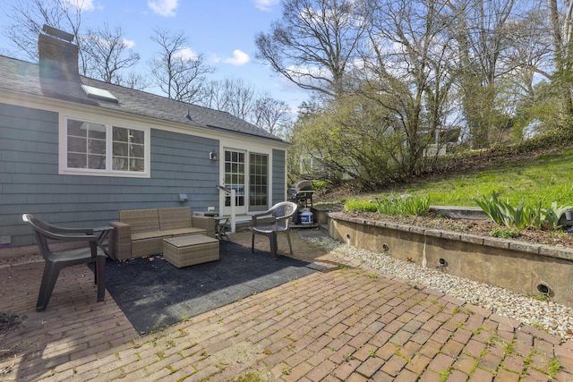 view of patio / terrace featuring an outdoor living space