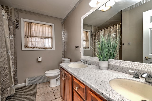 340 Webb Cir, Monroe, CT 06468 - full bathroom featuring tile patterned flooring, visible vents, a sink, and toilet