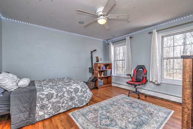 340 Webb Cir, Monroe, CT 06468 - bedroom with baseboard heating and wood finished floors