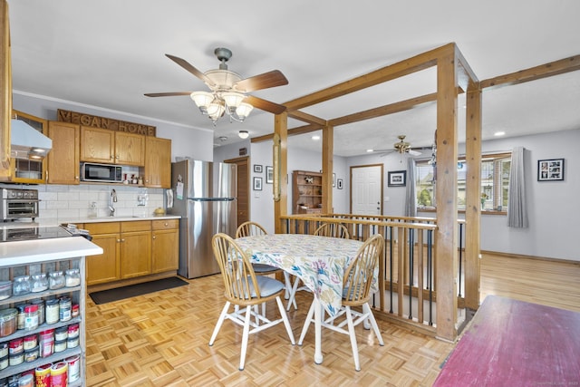 98 Cynthia Dr, West Haven, CT 06516 - interior space featuring a ceiling fan and recessed lighting